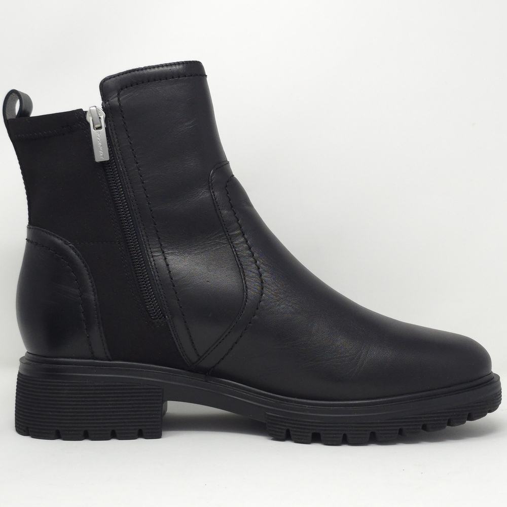 Rockport Black Leather Ankle Booties with Side Zip 9.5M - Picture 4 of 14